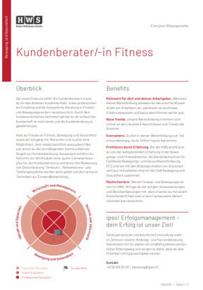 Kundenberater/-in Fitness